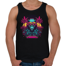 PRINTFASHION Cyberpunk majom - Férfi atléta - Fekete atléta, trikó