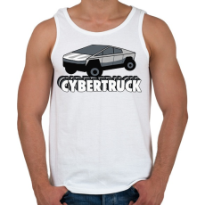 PRINTFASHION Cybertruck - Férfi atléta - Fehér