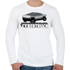 PRINTFASHION Cybertruck - Férfi hosszú ujjú póló - Fehér férfi póló