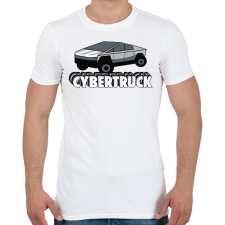 PRINTFASHION Cybertruck - Férfi póló - Fehér férfi póló