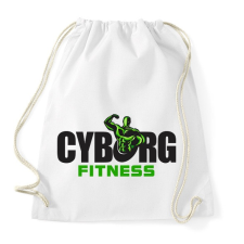 PRINTFASHION Cyborg Fitness - Sportzsák, Tornazsák - Fehér tornazsák