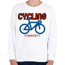 PRINTFASHION Cycling Fanatist - Gyerek pulóver - Fehér gyerek pulóver, kardigán