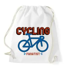 PRINTFASHION Cycling Fanatist - Sportzsák, Tornazsák - Fehér tornazsák