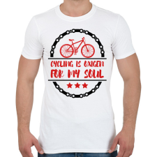 PRINTFASHION Cycling is oxigen for my soul - Férfi póló - Fehér férfi póló