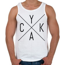 PRINTFASHION Cyka Minimal - Férfi atléta - Fehér atléta, trikó