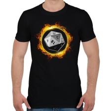 PRINTFASHION D20 körláng - Férfi póló - Fekete férfi póló