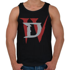 PRINTFASHION D IV - Férfi atléta - Fekete atléta, trikó