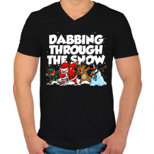PRINTFASHION Dab banda - Férfi V-nyakú póló - Fekete férfi póló