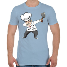 PRINTFASHION Dab cheff - Férfi póló - Világoskék