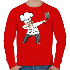 PRINTFASHION Dab cheff - Férfi pulóver - Piros férfi pulóver, kardigán