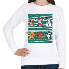PRINTFASHION DAB Christmas - Női pulóver - Fehér