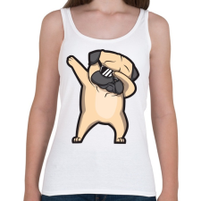 PRINTFASHION Dab francia bulldog - Női atléta - Fehér női trikó