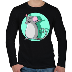 PRINTFASHION Dabbing egér - Férfi hosszú ujjú póló - Fekete