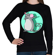 PRINTFASHION Dabbing egér - Női pulóver - Fekete