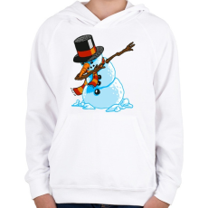 PRINTFASHION Dabbing hóember - Gyerek kapucnis pulóver - Fehér