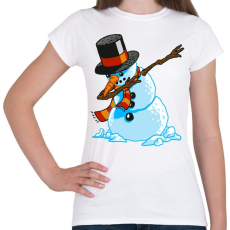PRINTFASHION Dabbing hóember - Női póló - Fehér