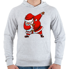 PRINTFASHION Dabbing mikulás - Férfi kapucnis pulóver - Sport szürke