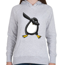 PRINTFASHION Dabbing pingvin - Női kapucnis pulóver - Sport szürke