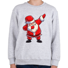 PRINTFASHION Dabbing Santa - Gyerek pulóver - Sport szürke