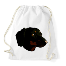 PRINTFASHION dachshund face - Sportzsák, Tornazsák - Fehér tornazsák