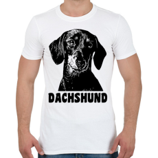 PRINTFASHION Dachshund - Férfi póló - Fehér