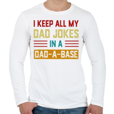 PRINTFASHION DAD-A-BASE - Férfi hosszú ujjú póló - Fehér férfi póló