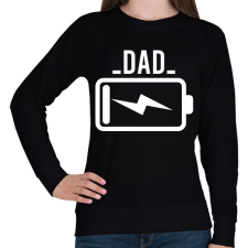 PRINTFASHION Dad battery - Női pulóver - Fekete női pulóver, kardigán