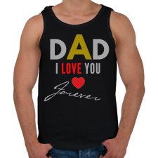 PRINTFASHION dad i love you - Férfi atléta - Fekete atléta, trikó