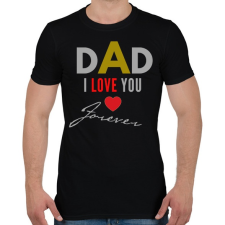 PRINTFASHION dad i love you - Férfi póló - Fekete férfi póló