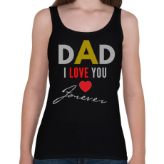 PRINTFASHION dad i love you - Női atléta - Fekete