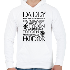 PRINTFASHION Daddy GOT - Férfi kapucnis pulóver - Fehér férfi pulóver, kardigán