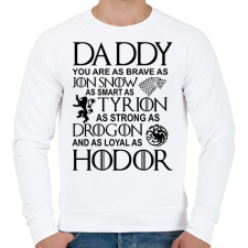 PRINTFASHION Daddy GOT - Férfi pulóver - Fehér férfi pulóver, kardigán