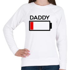 PRINTFASHION DADDY - Női pulóver - Fehér női pulóver, kardigán