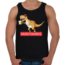 PRINTFASHION Daddysaurus - Férfi atléta - Fekete atléta, trikó
