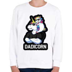 PRINTFASHION Dadicorn - Gyerek pulóver - Fehér