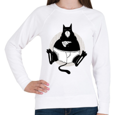 PRINTFASHION Dagi macska - Női pulóver - Fehér