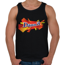 PRINTFASHION daim damnit - Férfi atléta - Fekete atléta, trikó