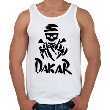 PRINTFASHION Dakar skull - Férfi atléta - Fehér atléta, trikó