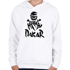 PRINTFASHION Dakar skull - Gyerek kapucnis pulóver - Fehér