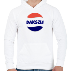 PRINTFASHION DAKSZLI - Férfi kapucnis pulóver - Fehér
