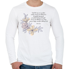 PRINTFASHION Dalai Láma idézet - Férfi hosszú ujjú póló - Fehér férfi póló