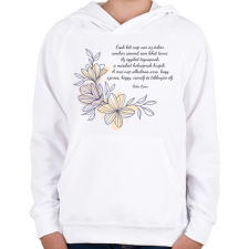 PRINTFASHION Dalai Láma idézet - Gyerek kapucnis pulóver - Fehér gyerek pulóver, kardigán