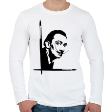 PRINTFASHION Dalí - Férfi hosszú ujjú póló - Fehér