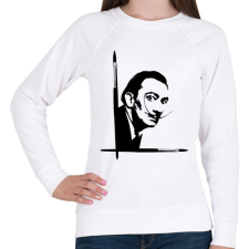 PRINTFASHION Dalí - Női pulóver - Fehér női pulóver, kardigán