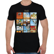 PRINTFASHION Dalí - részletek - Férfi póló - Fekete férfi póló