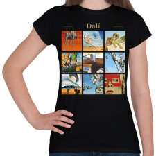 PRINTFASHION Dalí - részletek - Női póló - Fekete női póló
