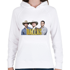 PRINTFASHION Dallas - Női kapucnis pulóver - Fehér női pulóver, kardigán