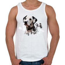 PRINTFASHION dalmata - Férfi atléta - Fehér atléta, trikó