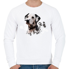 PRINTFASHION dalmata - Férfi pulóver - Fehér