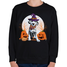 PRINTFASHION Dalmata halloween - Gyerek pulóver - Fekete